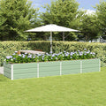 Vidaxl plantenbak groen 320 x 80 x 45 cm staal