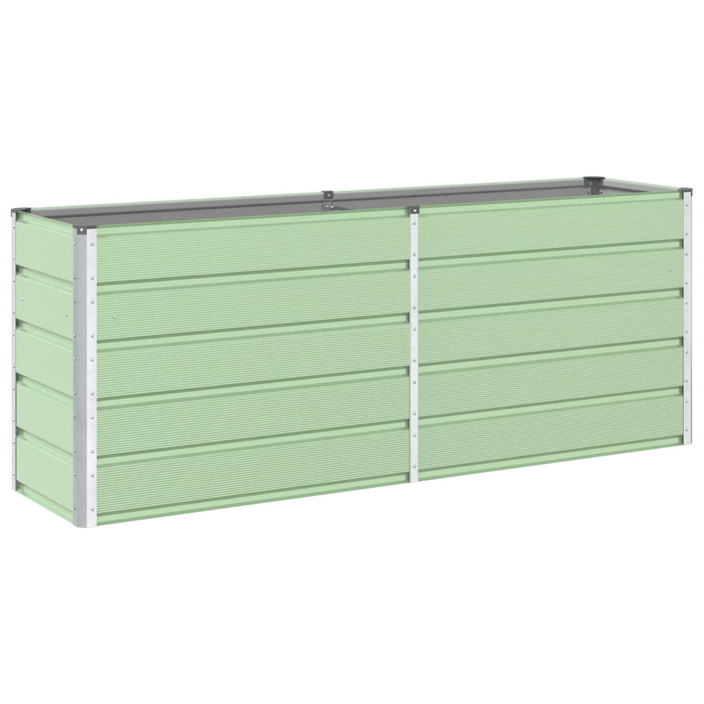Vidaxl plantenbak pastelgroen 480 x 50 x 45 cm gegalvaniseerd staal