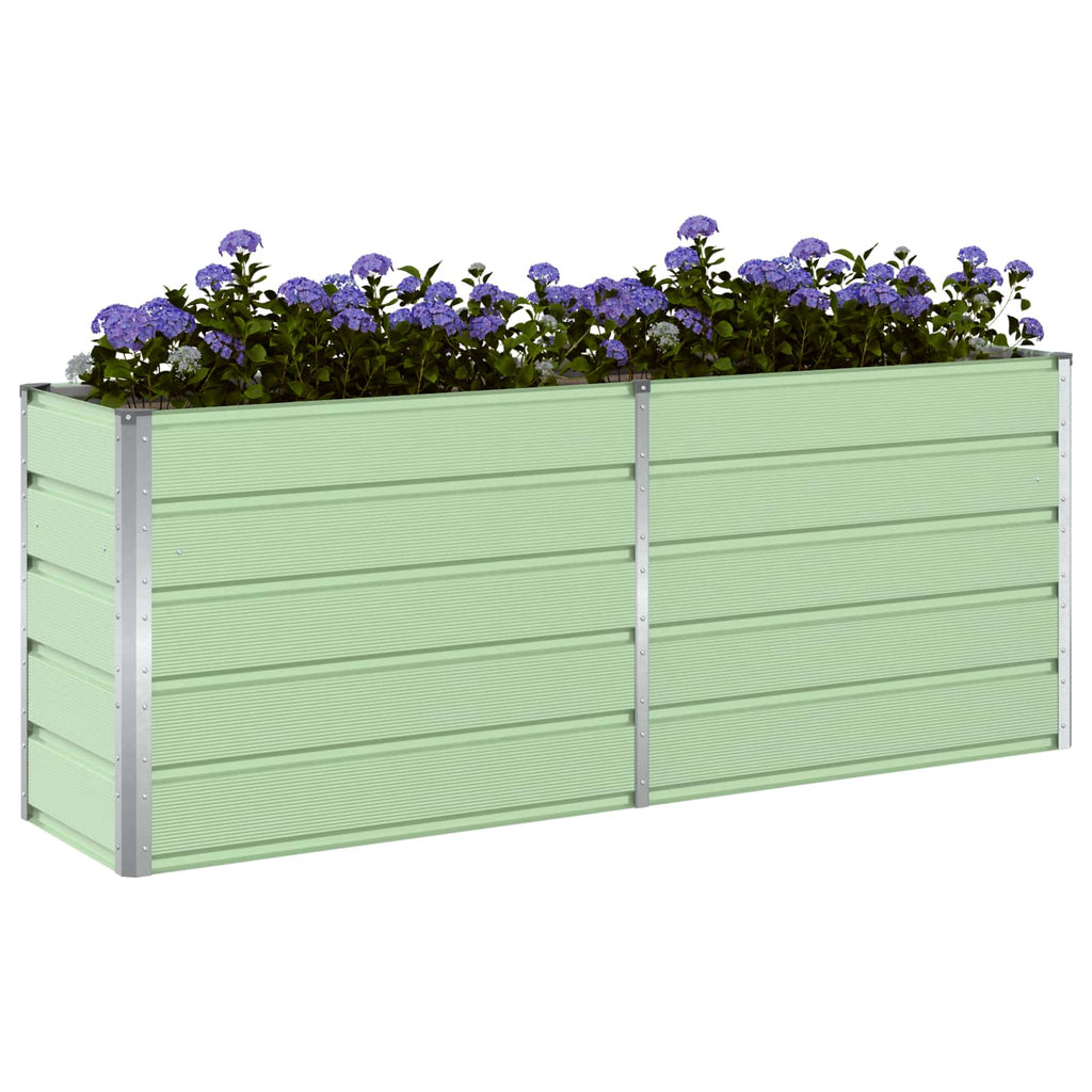 Vidaxl plantenbak pastelgroen 480 x 50 x 45 cm gegalvaniseerd staal
