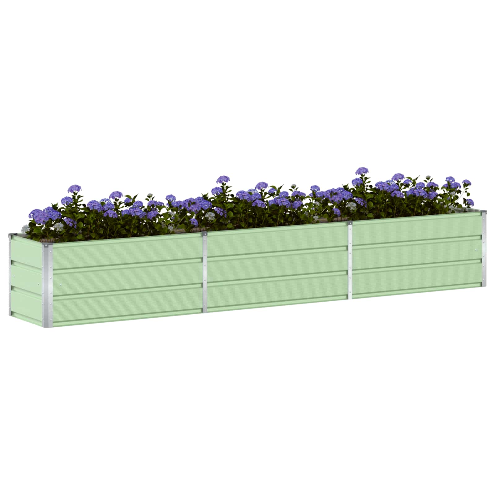 Vidaxl plantenbak pastelgroen 480 x 50 x 45 cm gegalvaniseerd staal