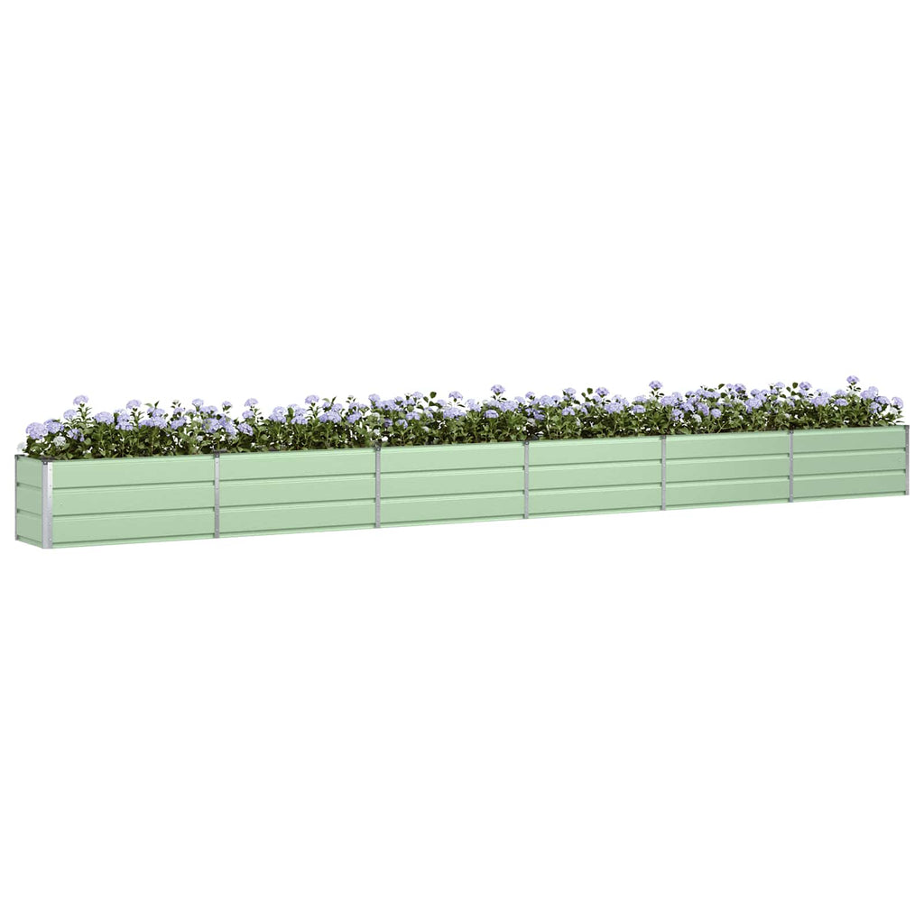 Vidaxl plantenbak pastelgroen 480 x 50 x 45 cm gegalvaniseerd staal