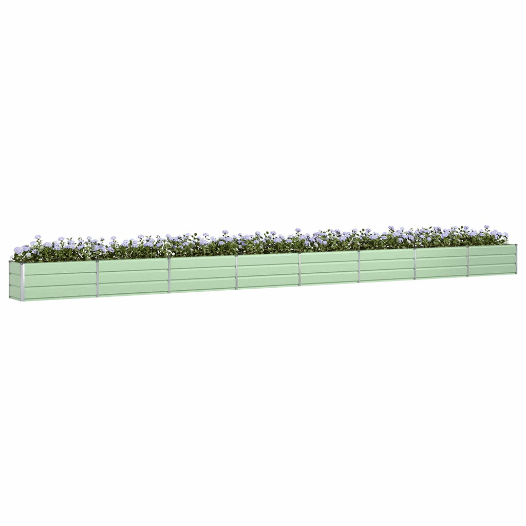 Vidaxl plantenbak pastelgroen 480 x 50 x 45 cm gegalvaniseerd staal