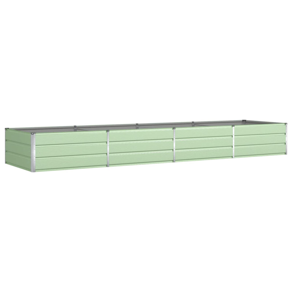 Vidaxl plantenbak pastelgroen 385 x 100 x 45 cm gegalvaniseerd staal