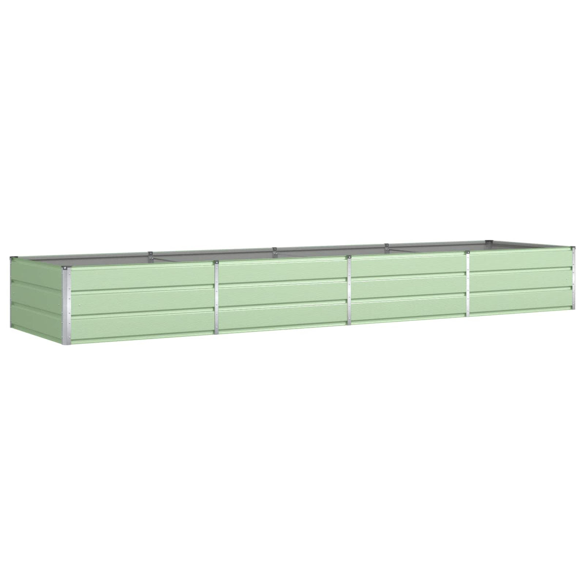 Vidaxl plantenbak pastelgroen 385 x 100 x 45 cm gegalvaniseerd staal