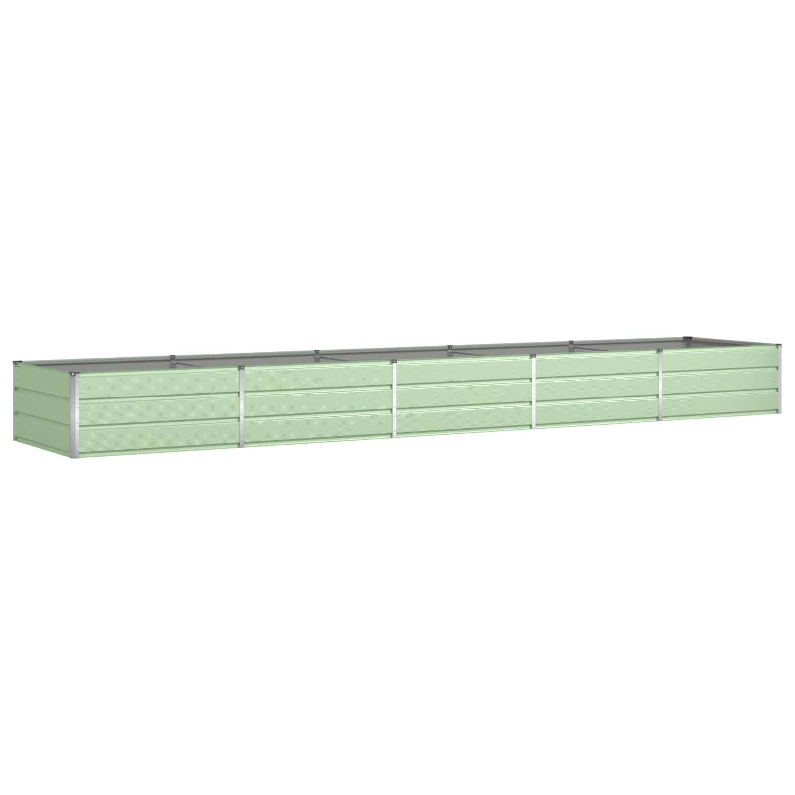 Vidaxl plantenbak pastelgroen 195 x 100 x 45 cm gegalvaniseerd staal
