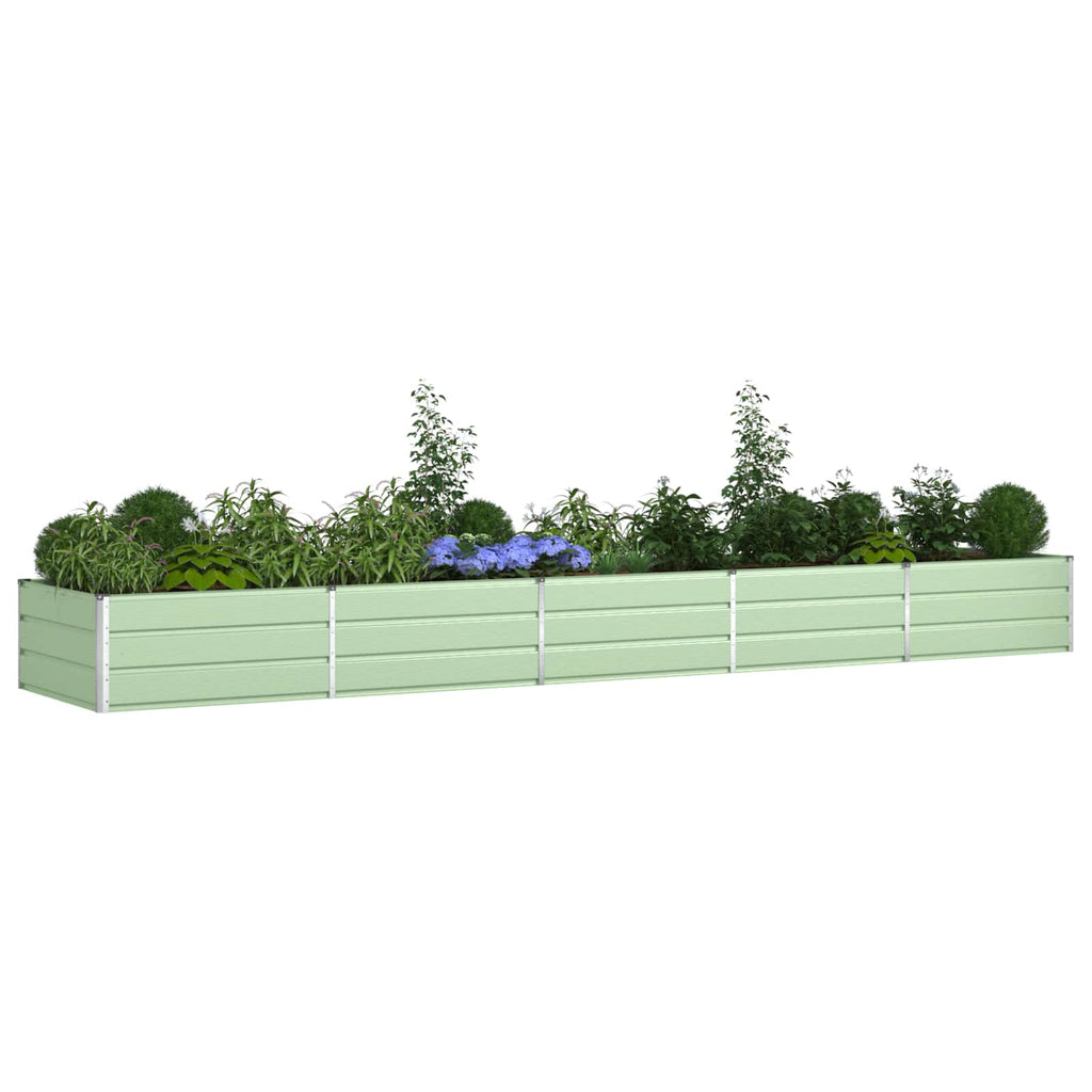 Vidaxl plantenbak pastelgroen 195 x 100 x 45 cm gegalvaniseerd staal
