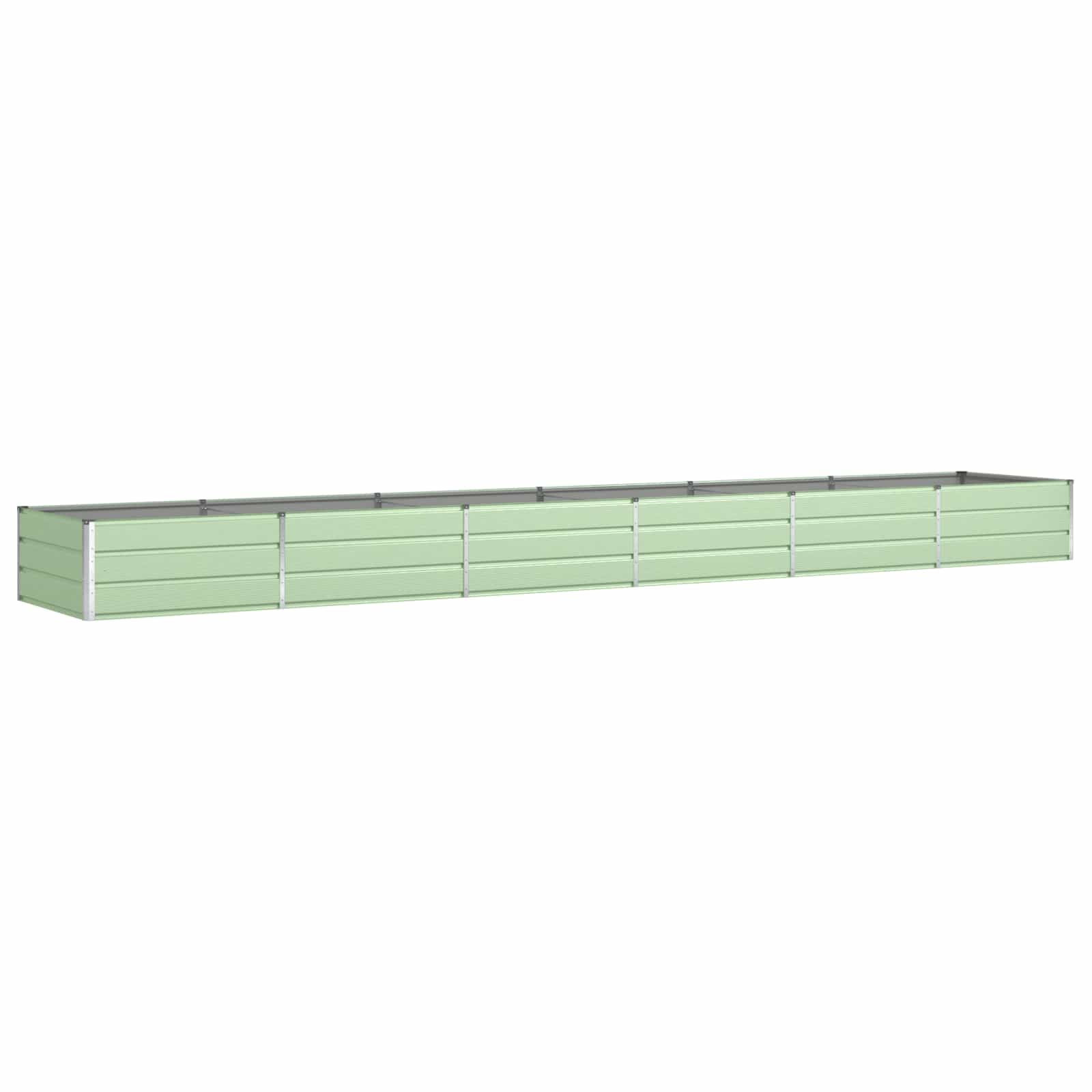 Vidaxl plantenbak pastelgroen 195 x 100 x 45 cm gegalvaniseerd staal