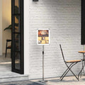 Vidaxl beurs displays zilver 25 x 25 x 125 cm aluminium