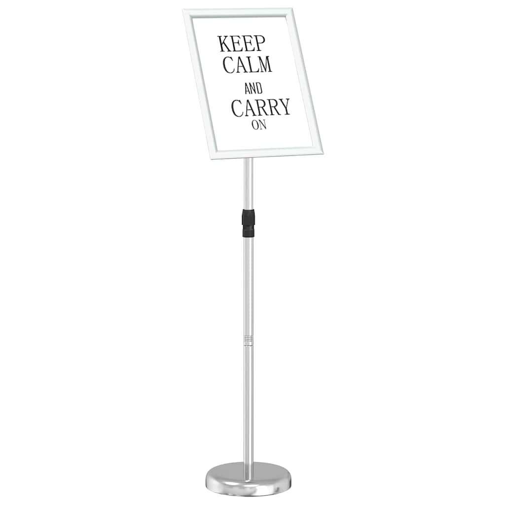 Vidaxl beurs displays zilver 25 x 25 x 125 cm aluminium