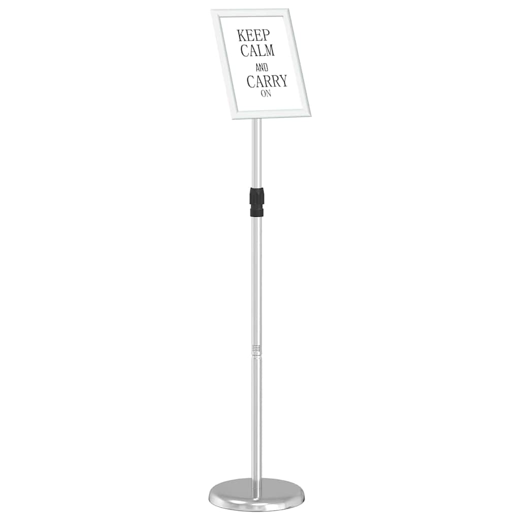 Vidaxl beurs displays zilver 25 x 25 x 125 cm aluminium