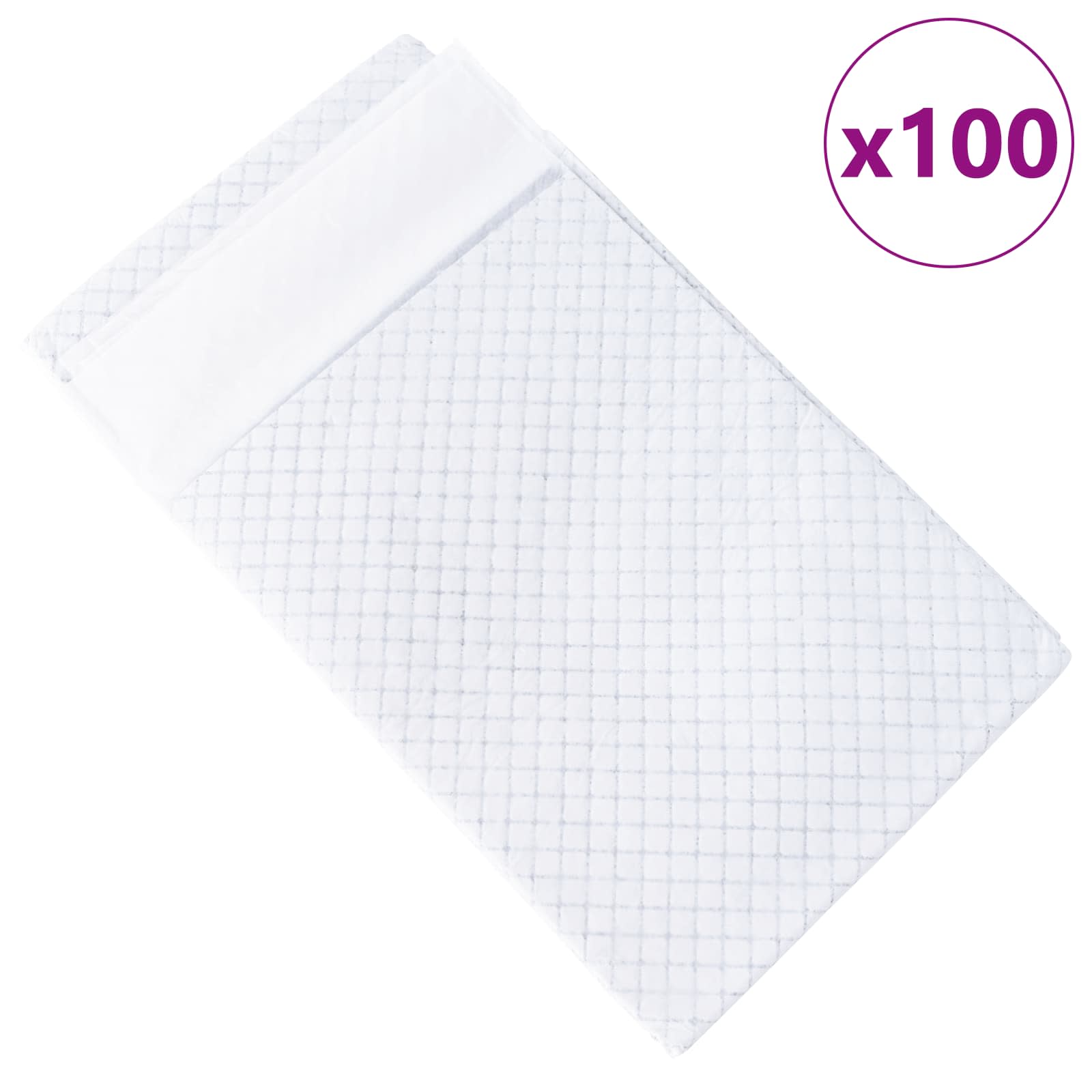 Vidaxl niet-geweven stof huisdier trainingspad 100 pcs 120 x 80 cm