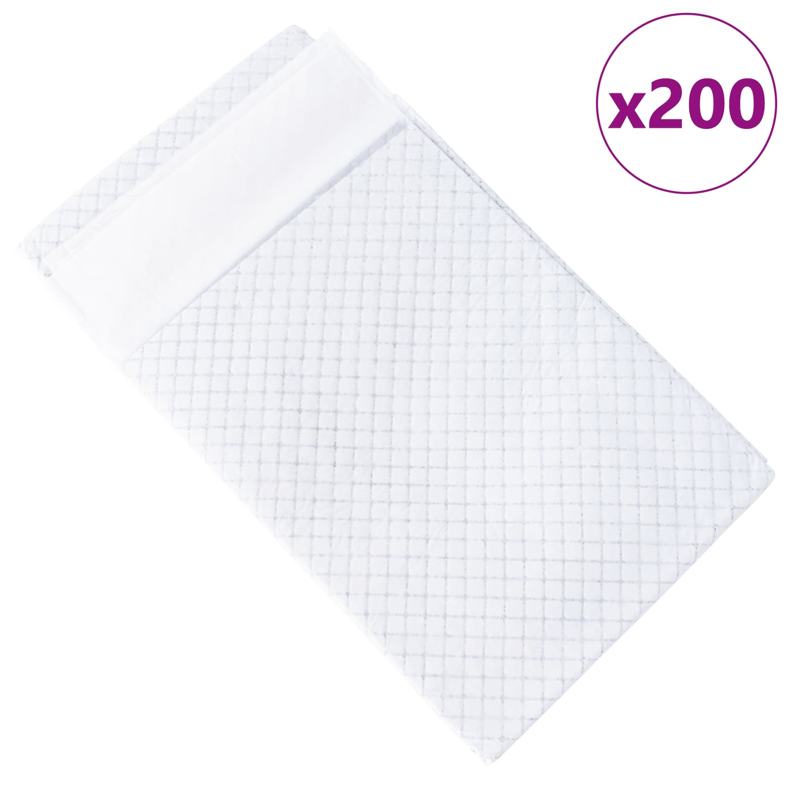 Vidaxl niet-geweven stof huisdier trainingspad 200 pcs 120 x 80 cm