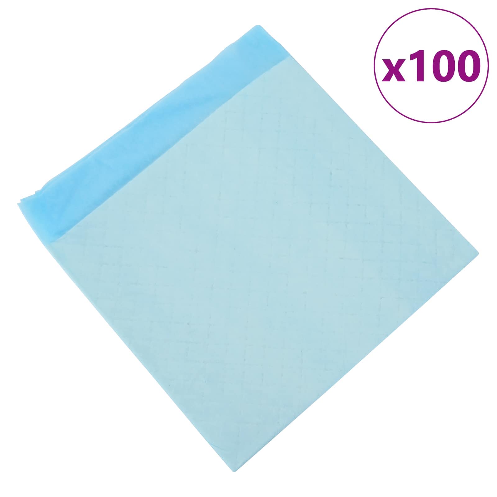Vidaxl niet-geweven stof huisdier trainingspad 100 pcs blauw en wit