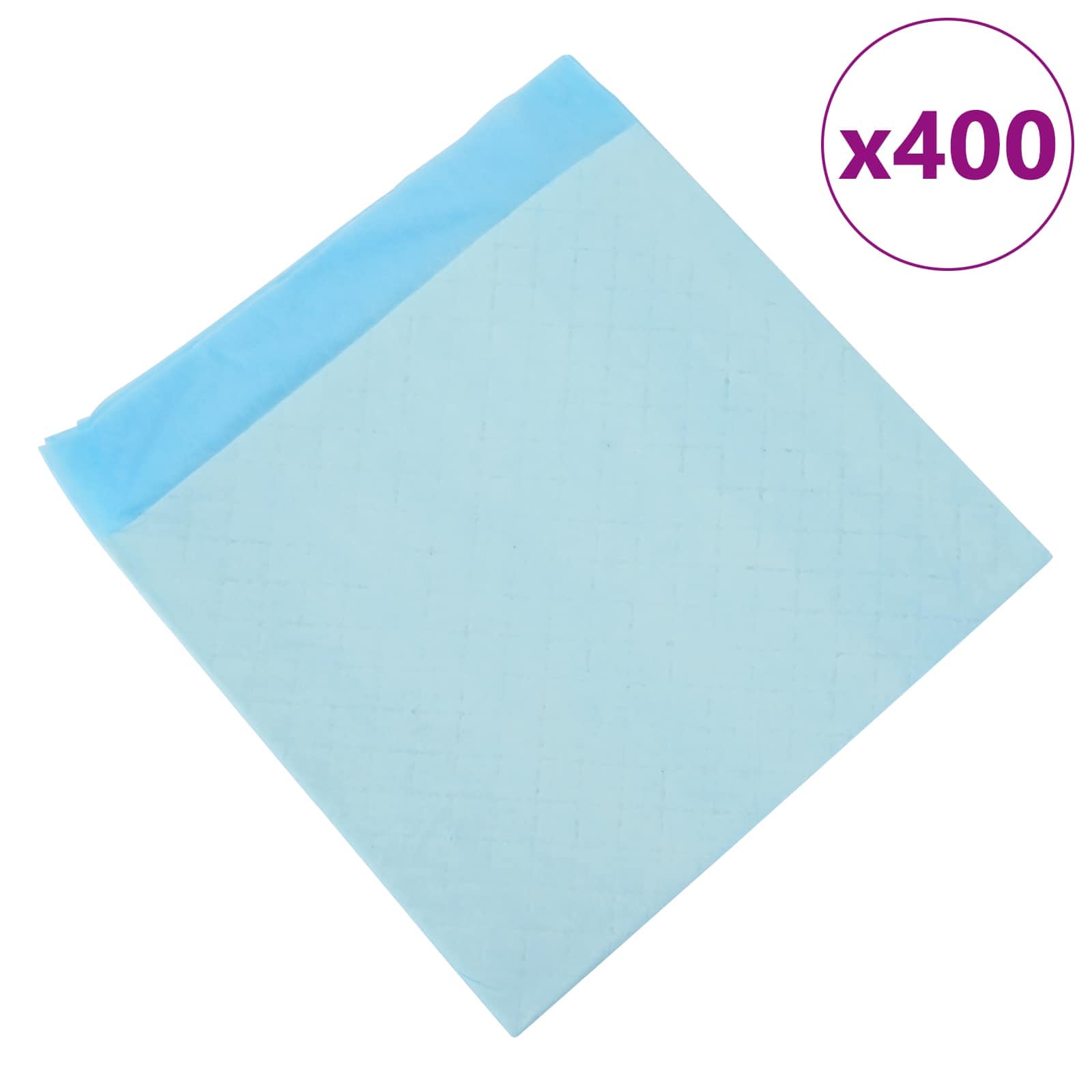 Vidaxl niet-geweven stof huisdier trainingspad 400 pcs blauw en wit