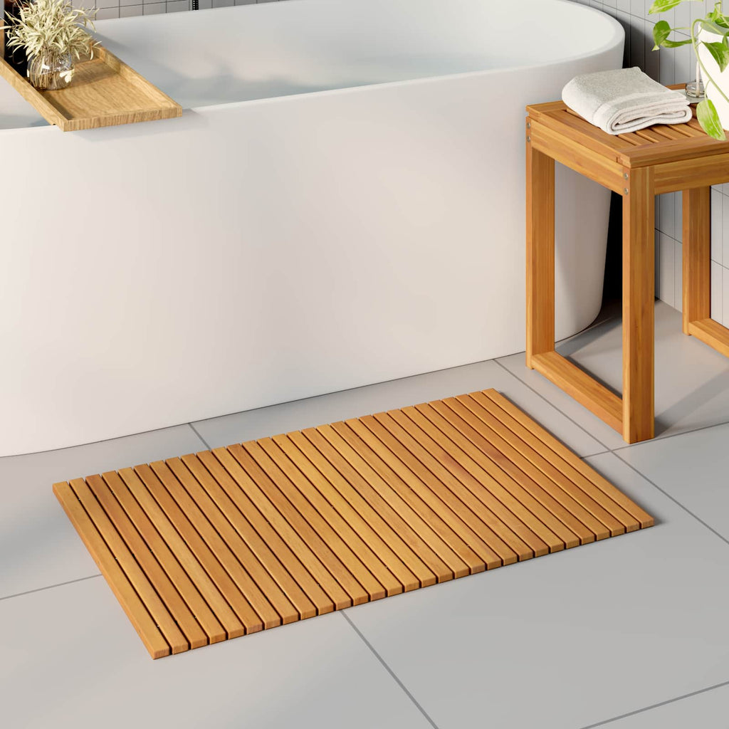 Vidaxl badmat bruin 80 x 50 cm massief acaciahout