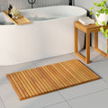 Vidaxl badmat effen bruin 100 x 55 cm hout