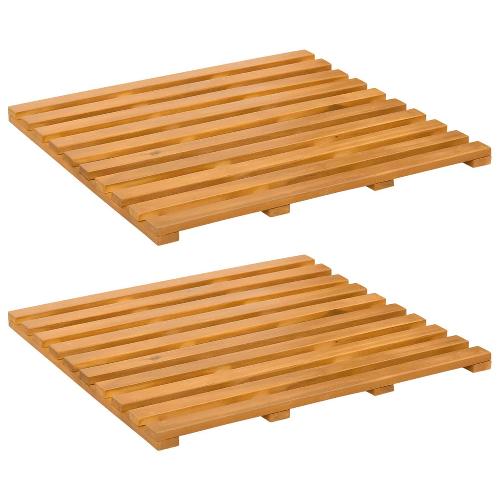 Vidaxl badmat effen bruin 100 x 53 cm hout