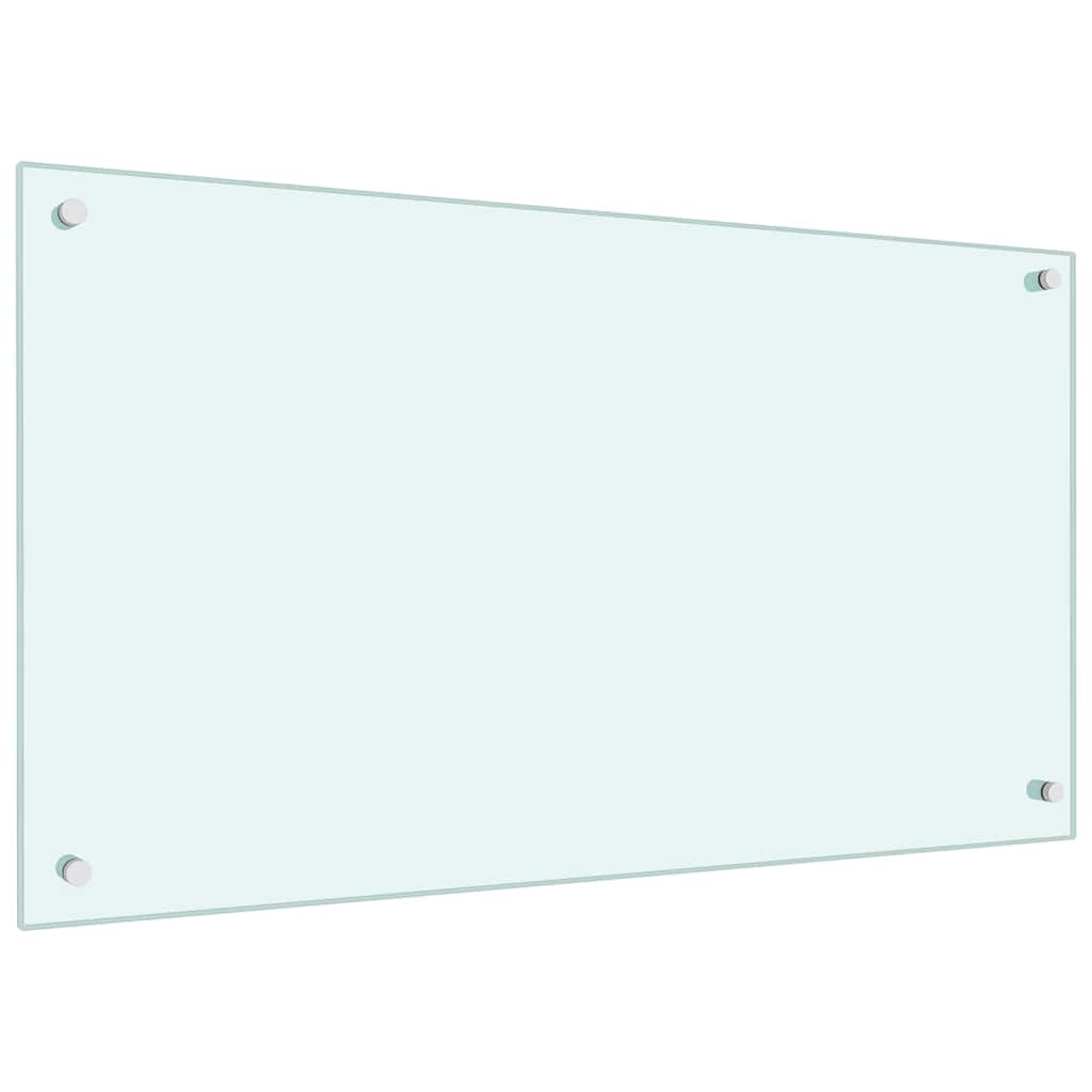 Vidaxl keuken spatscherm 2 pcs wit 90 x 50 cm gehard glas