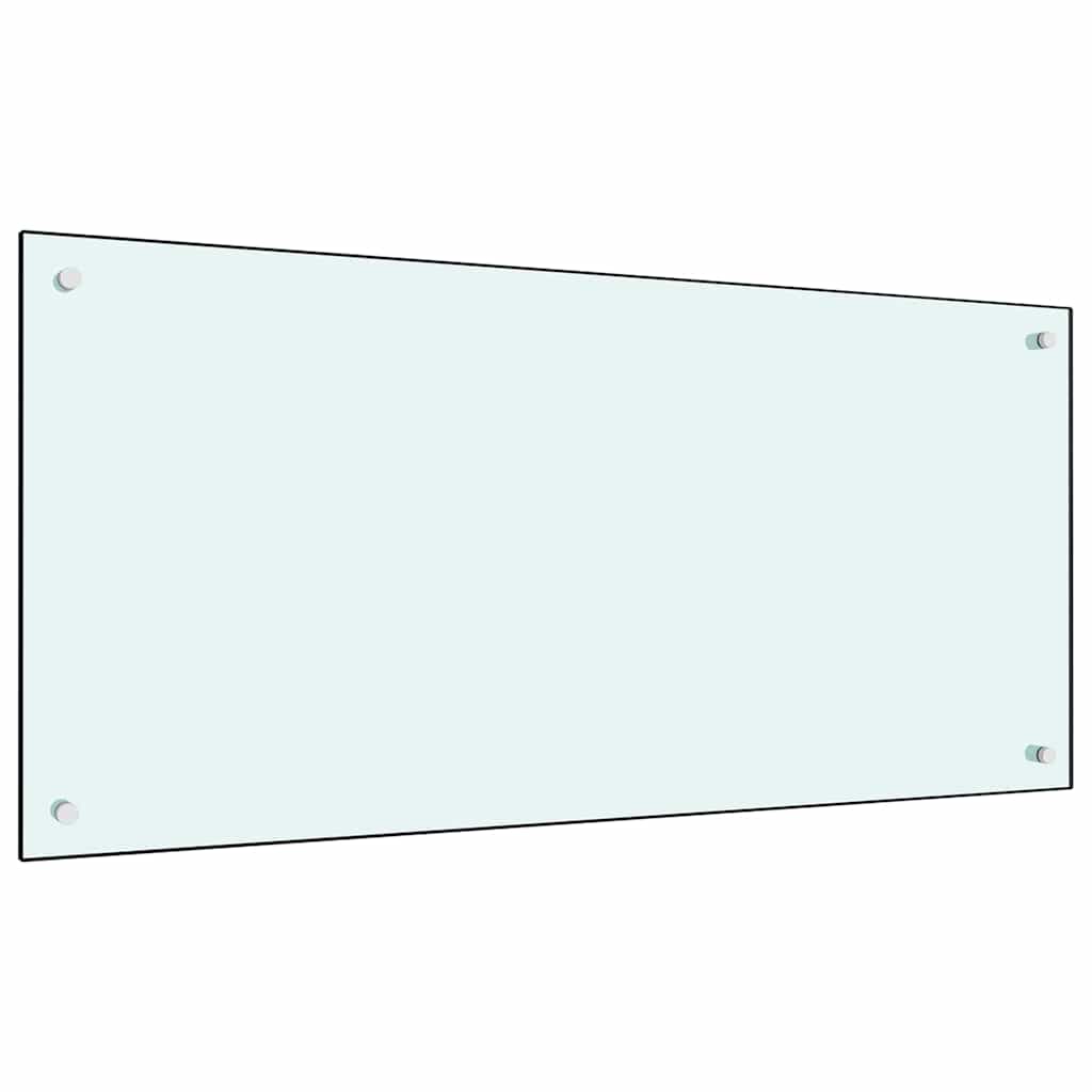 Vidaxl keuken spatscherm 2 pcs wit 100 x 50 cm gehard glas
