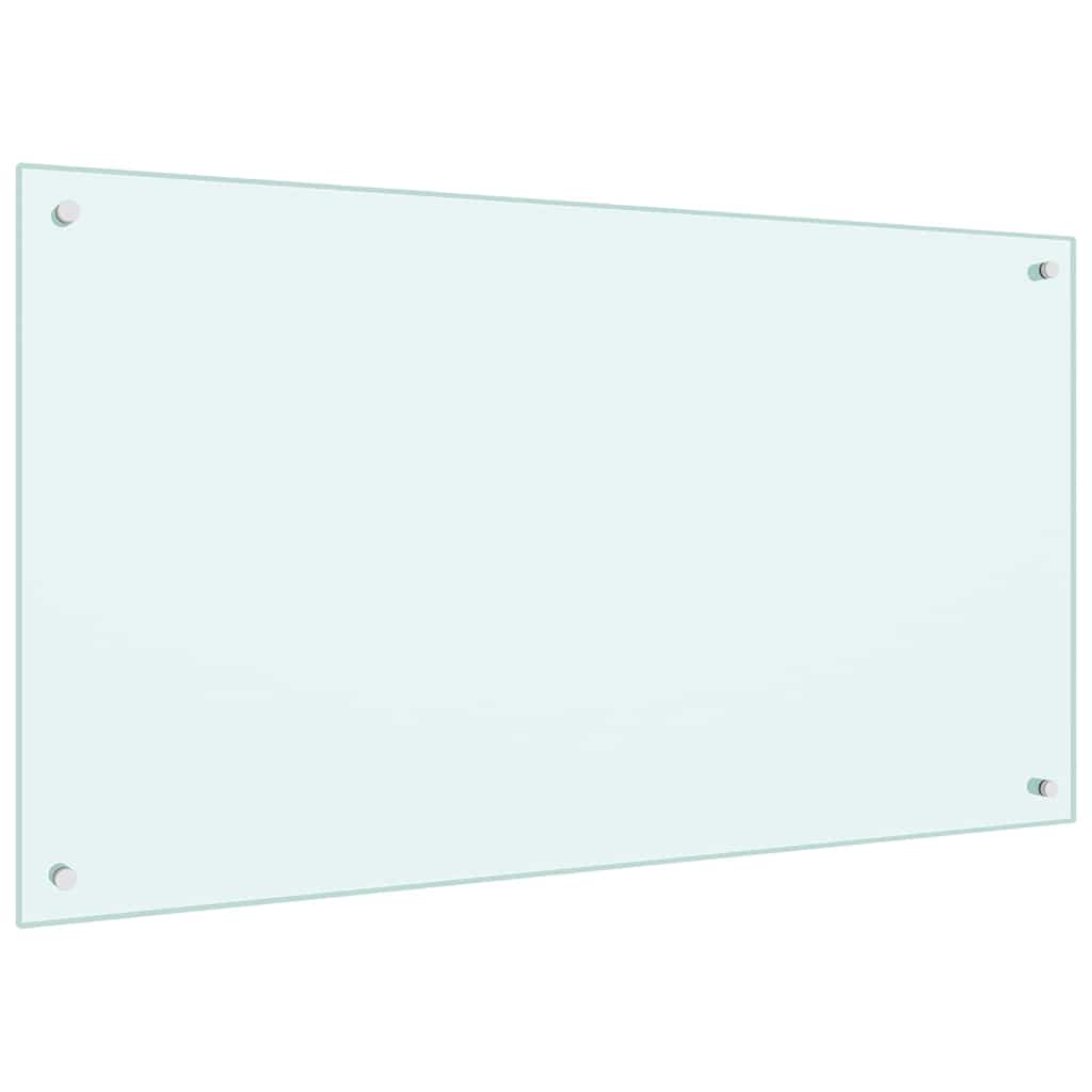 Vidaxl keuken spatscherm 2 pcs wit 100 x 60 cm gehard glas