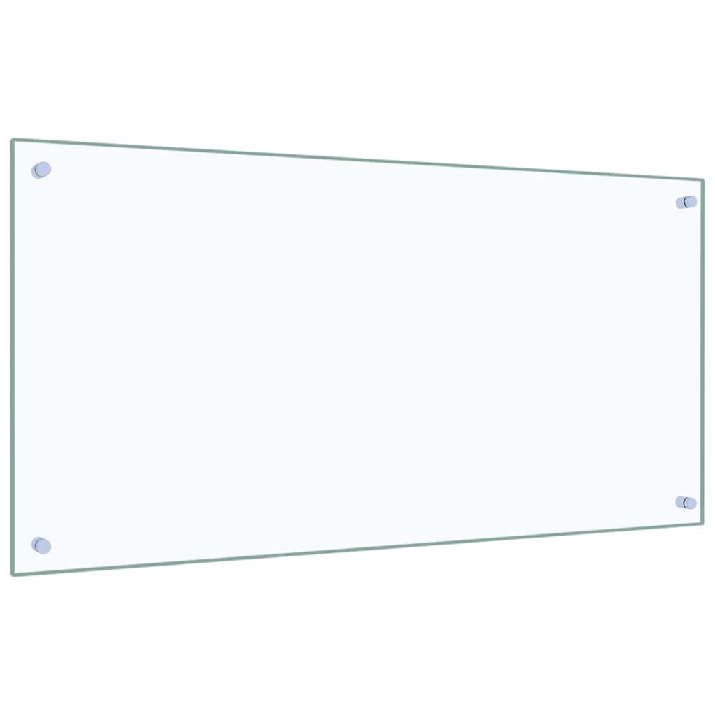 Vidaxl keuken spatscherm 2 pcs doorzichtig 100 x 50 cm gehard glas