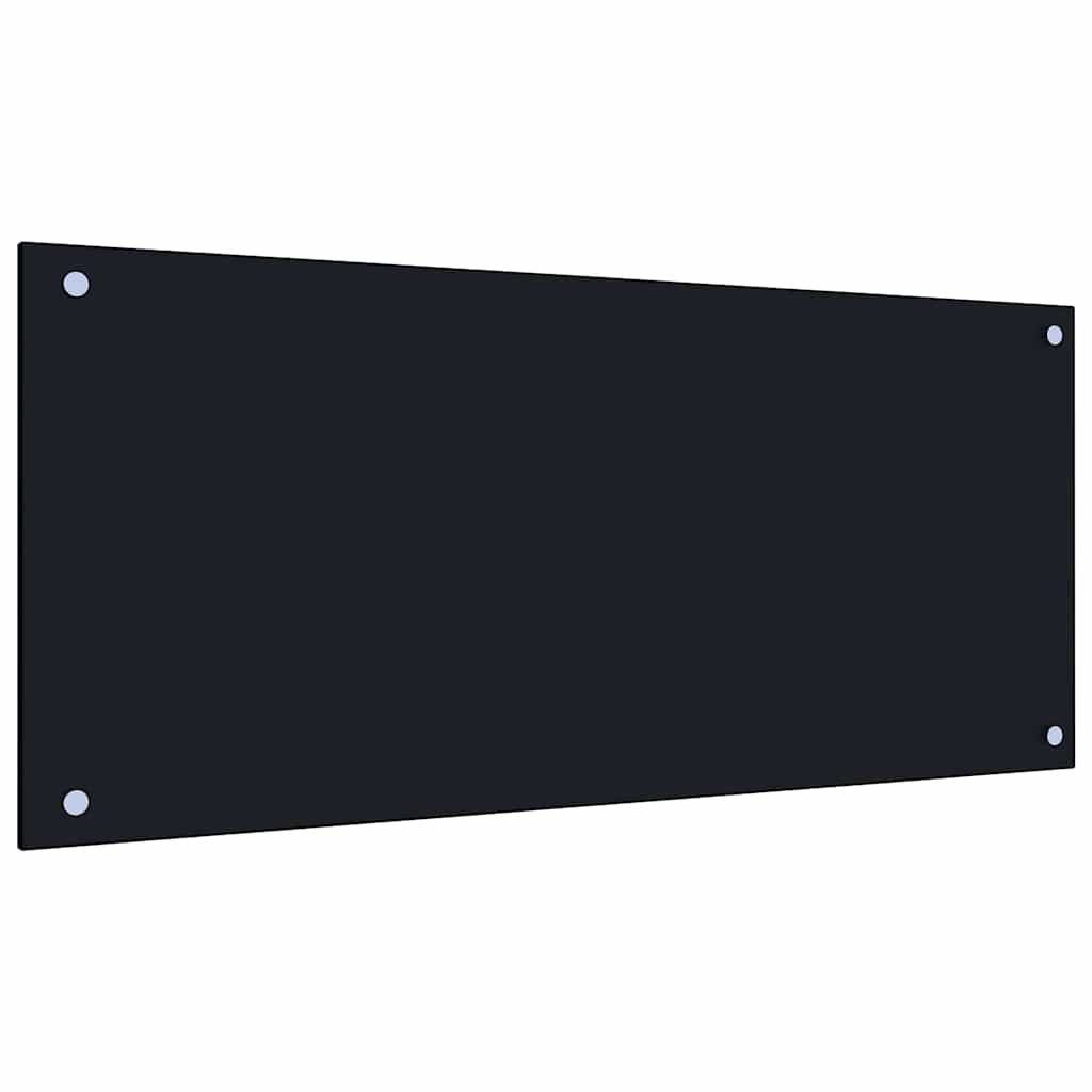 Vidaxl keuken spatscherm 2 pcs zwart 90 x 40 cm gehard glas