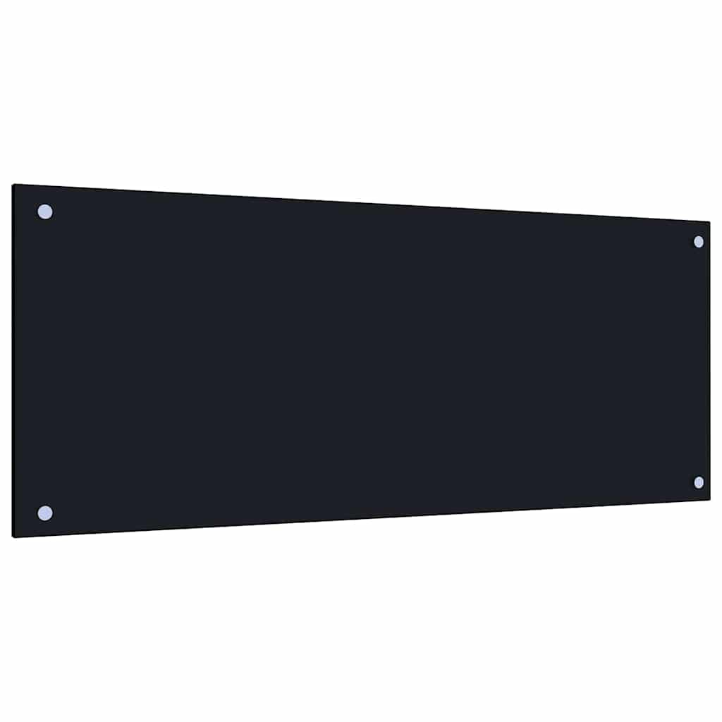 Vidaxl keuken spatscherm 2 pcs zwart 100 x 40 cm gehard glas