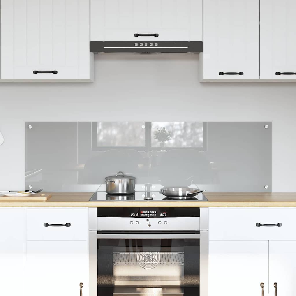 Vidaxl keuken spatscherm 2 pcs lichtgrijs 70 x 40 cm gehard glas