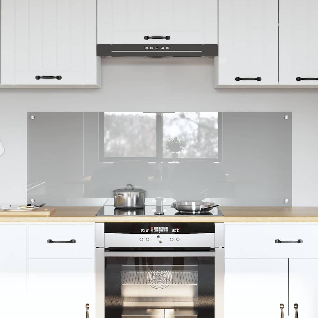 Vidaxl keuken spatscherm 2 pcs lichtgrijs 70 x 50 cm gehard glas