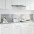 Vidaxl keukenachterwand 2 st lichtgrijs 100 x 40 cm gehard glas