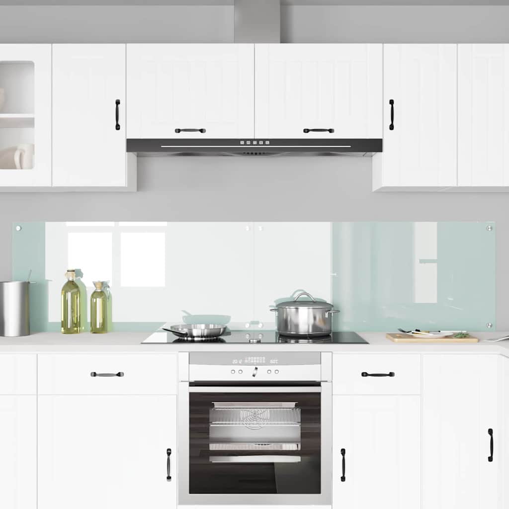Vidaxl keukenachterwand 2 st wit 110 x 50 cm gehard glas