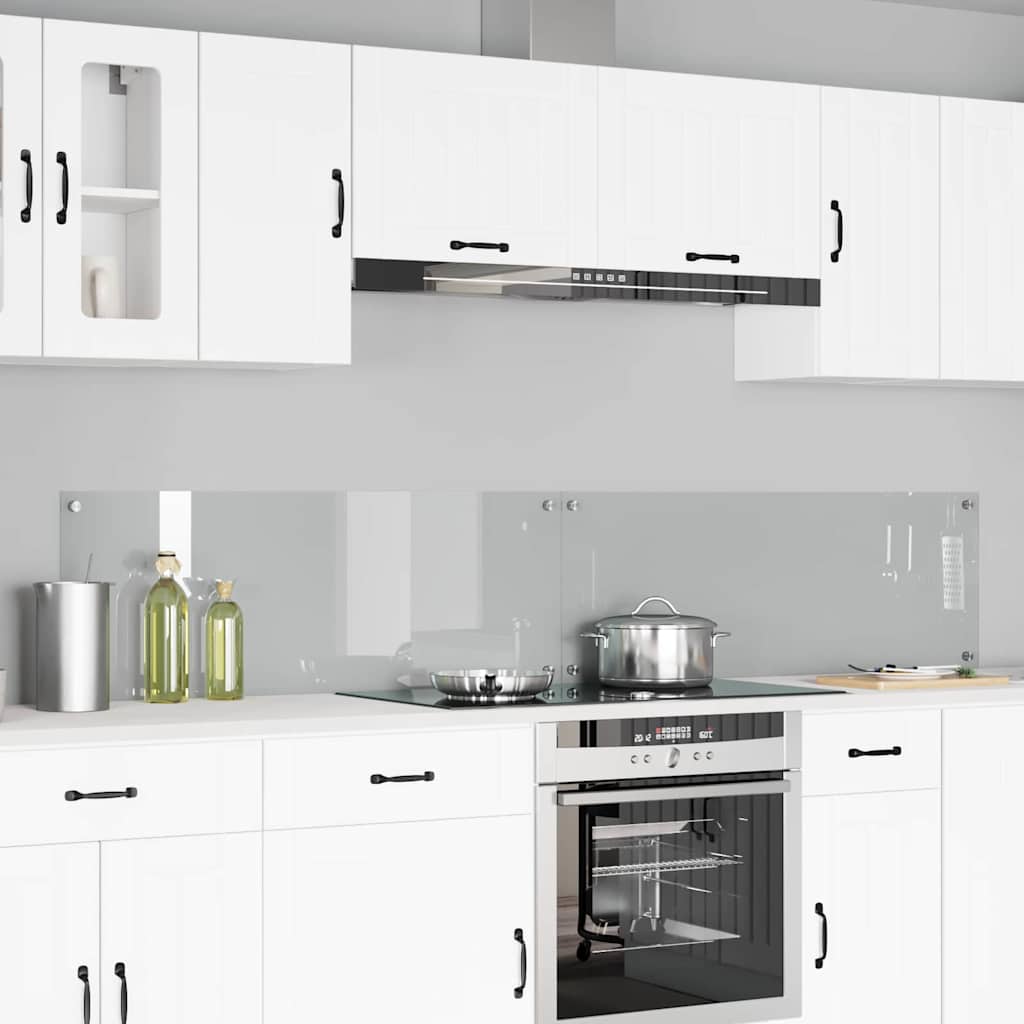 Vidaxl keukenachterwand 2 st doorzichtig 110 x 40 cm gehard glas