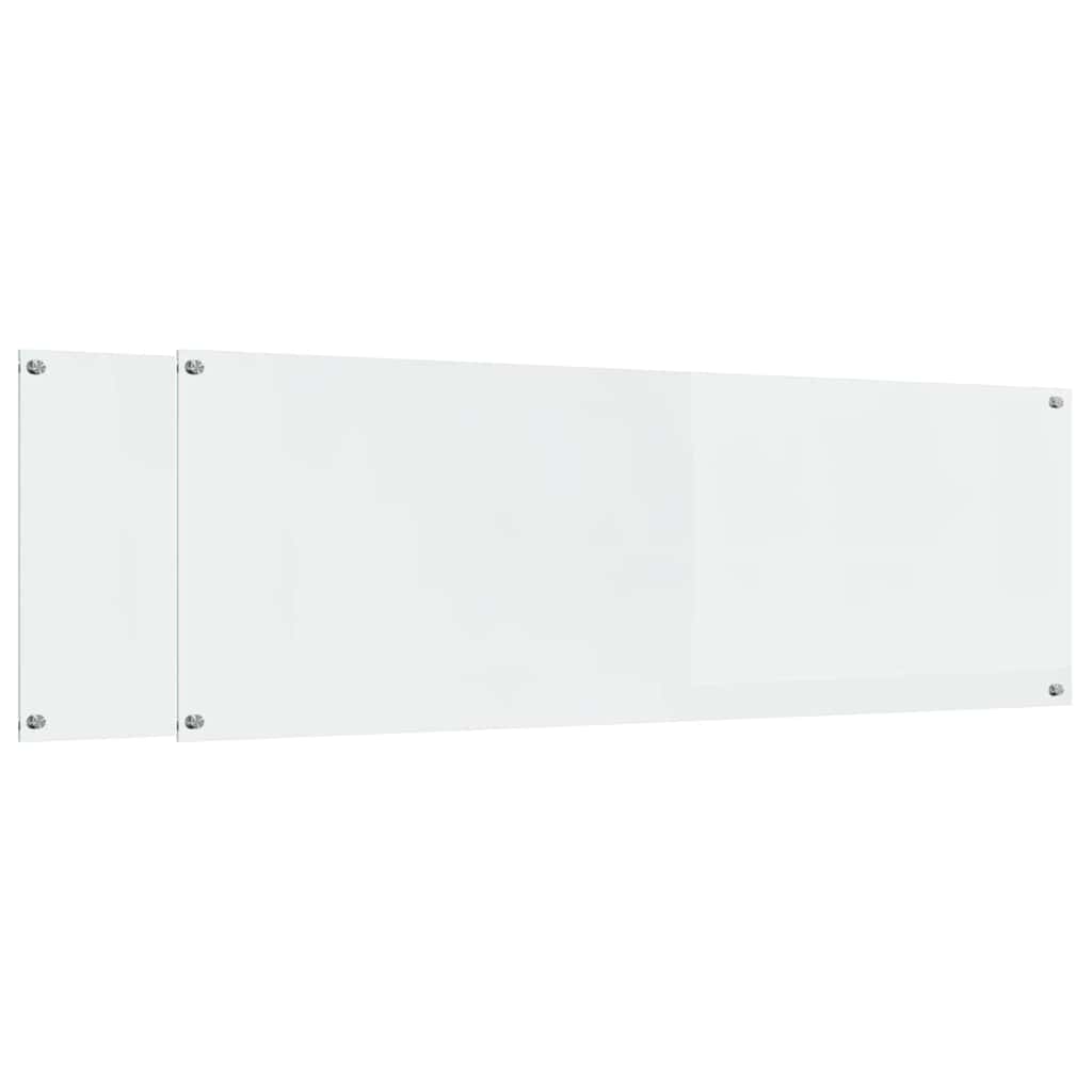 Vidaxl keukenachterwand 2 st doorzichtig 120 x 40 cm gehard glas