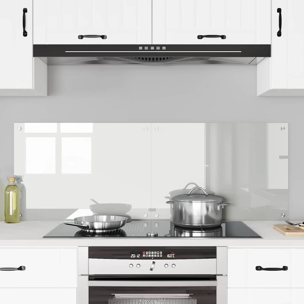 Vidaxl keuken achterwand 2 pcs doorzichtig 70 x 50 cm gehard glas