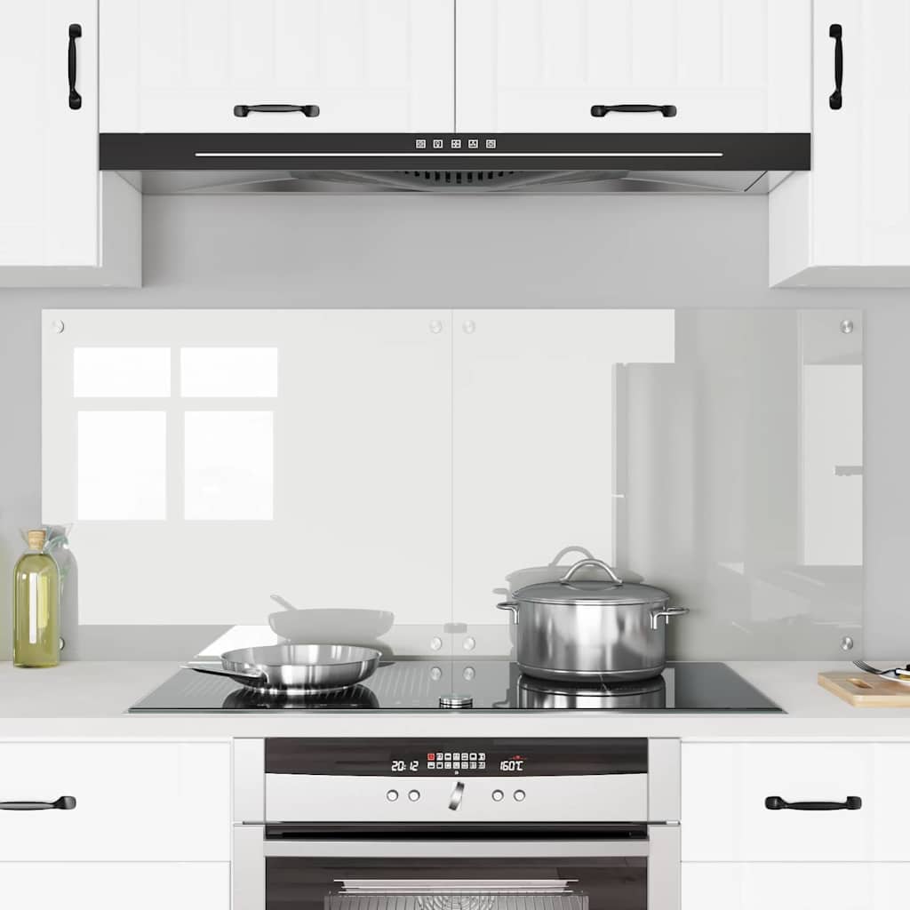 Vidaxl keuken achterwand 2 pcs doorzichtig 70 x 60 cm gehard glas