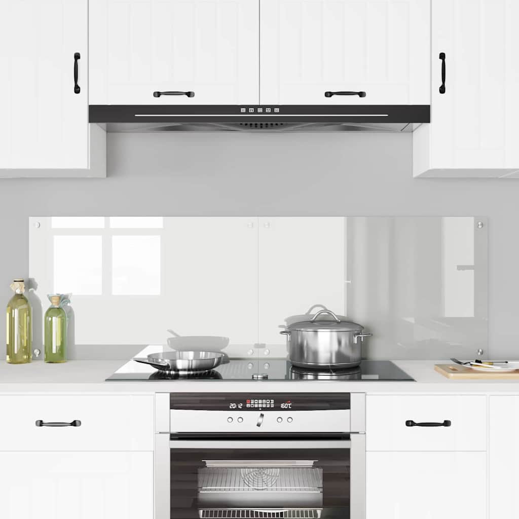 Vidaxl keuken achterwand 2 pcs doorzichtig 80 x 50 cm gehard glas