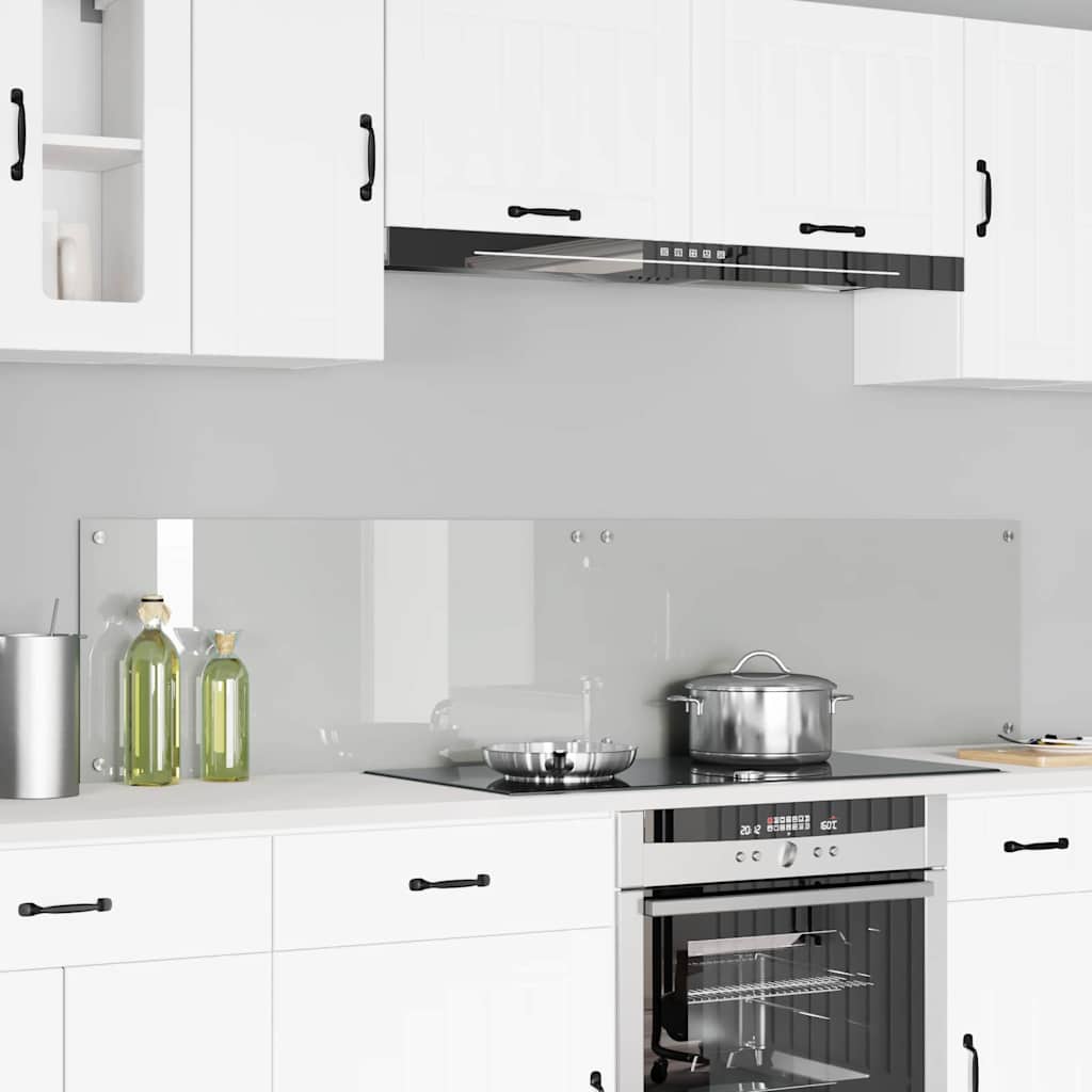 Vidaxl keuken achterwand 2 pcs doorzichtig 90 x 40 cm gehard glas