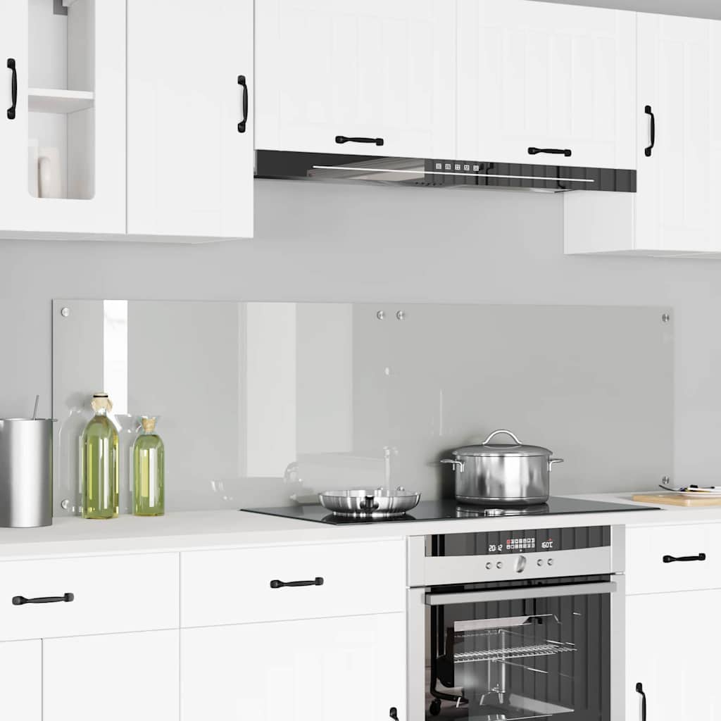 Vidaxl keuken achterwand 2 pcs doorzichtig 90 x 50 cm gehard glas