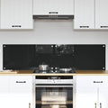 Vidaxl keuken achterwand 2 pcs zwart 80 x 40 cm gehard glas