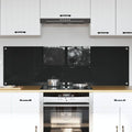 Vidaxl keuken achterwand 2 pcs zwart 80 x 50 cm gehard glas