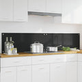 Vidaxl keuken achterwand 2 pcs zwart 100 x 40 cm gehard glas