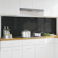 Vidaxl keuken achterwand 2 pcs zwart 100 x 60 cm gehard glas