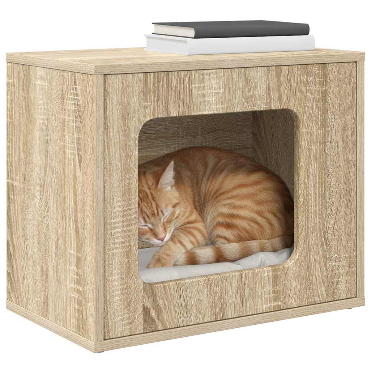 Vidaxl kattenhuis sonoma eiken 51 x 30 x 42,5 cm bewerkt hout
