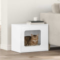 Vidaxl kattenhuis glanzend wit 51 x 30 x 42,5 cm bewerkt hout