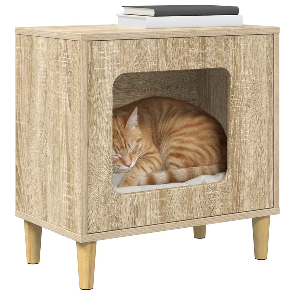 Vidaxl kattenhuis sonoma 51 x 30 x 52 cm bewerkt hout