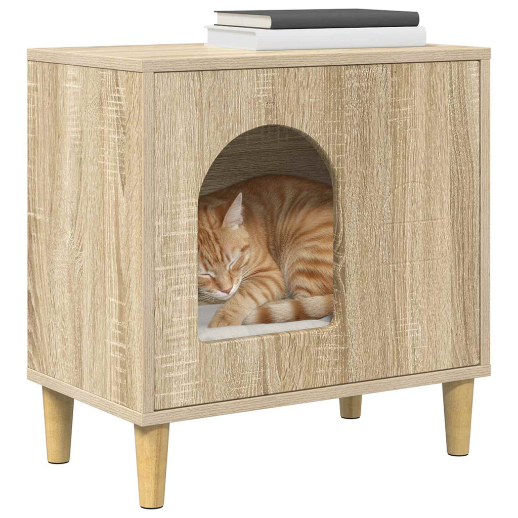 Vidaxl kattenhuis sonoma 51 x 30 x 52 cm bewerkt hout