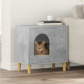 Vidaxl kattenhuis betongrijs 51 x 30 x 52 cm bewerkt hout