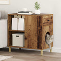Vidaxl kattenhuis oudhout 72 x 42,5 x 70 cm bewerkt hout