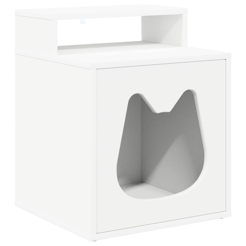 Vidaxl kattenhuis wit 42,5 x 40 x 53,5 cm bewerkt hout
