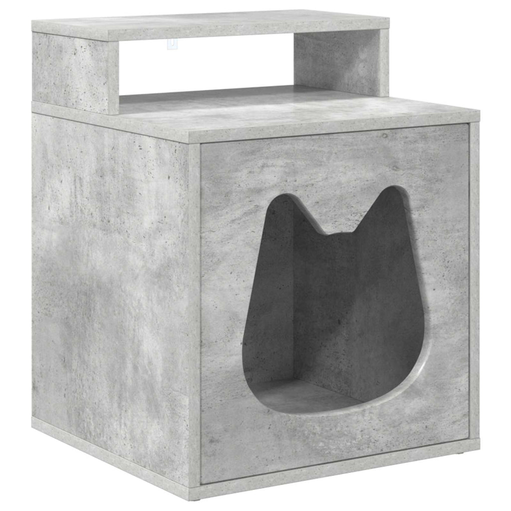 Vidaxl kattenhuis beton 42,5 x 40 x 53,5 cm bewerkt hout